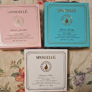 Spongelle Exfoliant & Scrub Set - Pink, Blue, Cream